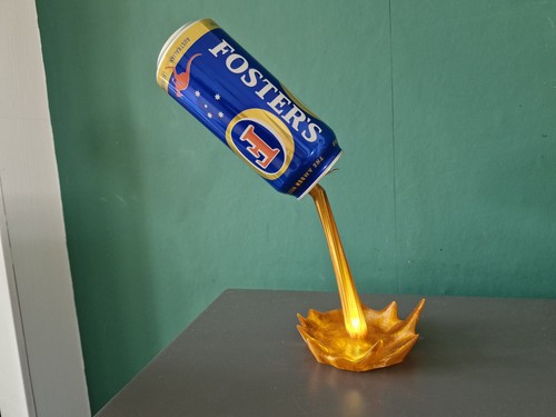 Floating beer can - beer, spillage