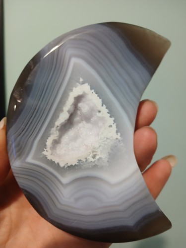 Drusy agate moon - drusy,