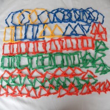 Vintage Polydron Frameworks Construction 100 Pieces Geometry