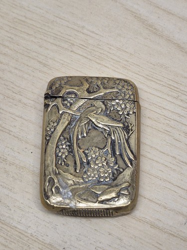 Antique japanese brass vesta - antique,