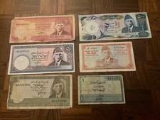 6 x Pakistan rupees banknotes