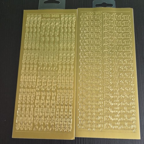 Happy birthday gold peel off - gold,