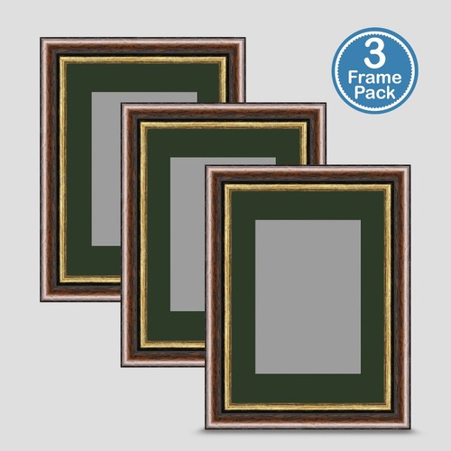 Photo frame brown gold - brown,