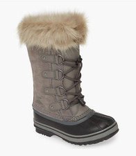 Sorel Z70109 Grey Joan Of Arctic Waterproof Suede Cold Weather Boots Size 6