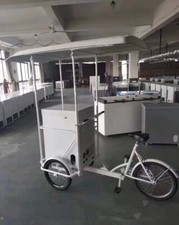 Food Cart Freezer Ice Cream Gelato Pedal Tricycle Bike Bicycle