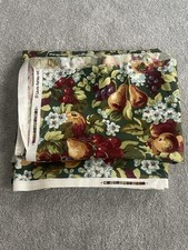 Laura Ashley “ Ruben’s” fabric Remnants x2 rich raspberry fruits and flowers  