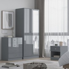 Modern 3 Piece Grey Bedroom