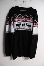 Mens Christmas Deam Cable Knit Jumper Black - Size 3XL XXXL (H63)
