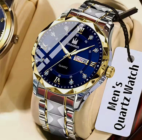 Shaarms men quartz blue dial - men's,
