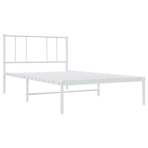 Metal bed frame with - with, headboard