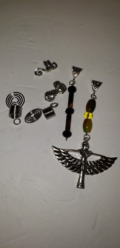 Isis skull bead - bead, hair