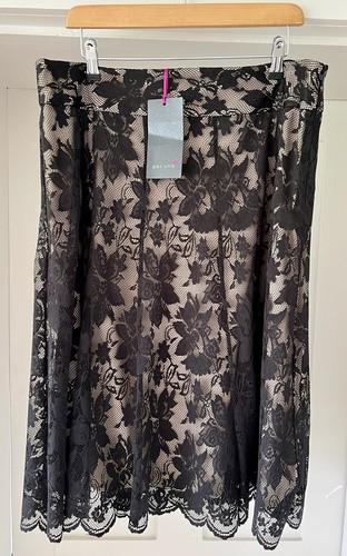 Bnwt per una black net - black, net/lace