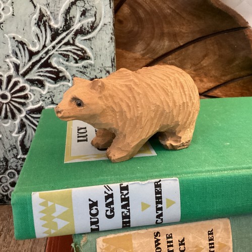 Wooden carved bear sculpture - bear,
