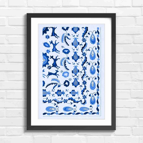 Vintage folk art - vintage, floral