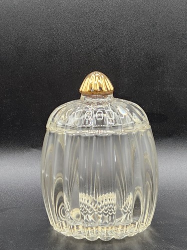 Clear glass trinket sugar bowl - glass,