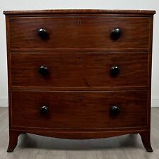 Antique 19th Century Bow Front Chest Of Drawers In Mahogany ( REF AF-3742 )