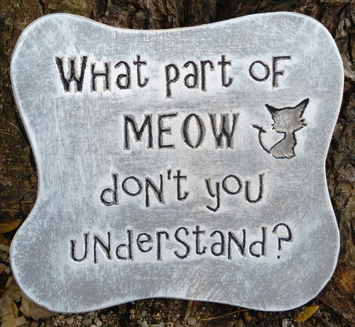 Plastic cat plaque mold - , garden