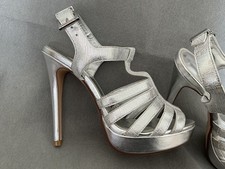 Dune Silver Platform Sandals - 39