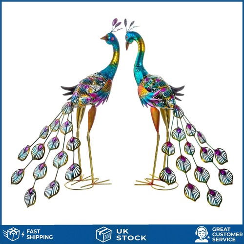 Elegant metal peacock garden - peacock,