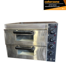 Twin Deck Electric Pizza Oven Stone Base Cooks 2x16 Inc Pizzas Fully Refurbished