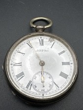 Victorian Waltham 18s Sterling Silver Pocket Watch – Birmingham 1885 – Working