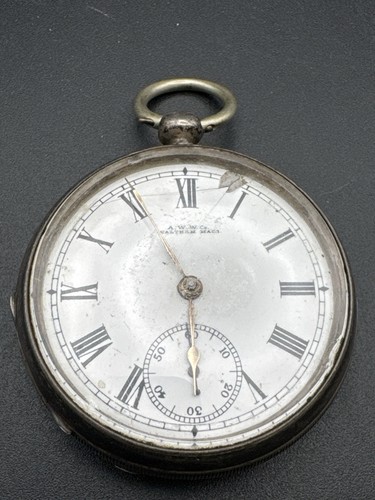 Victorian 1891 silver waltham - silver,