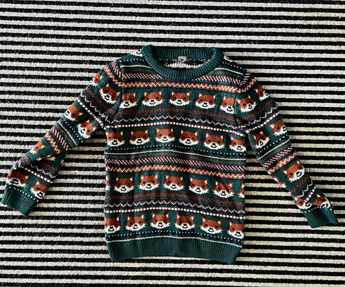 Childs fox knit jumper - fox,
