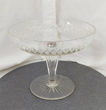 Patterned Glass Bon Bon Dish With Stem