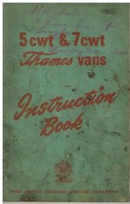 FORD 100E 5cwt & 7cwt THAMES VAN 1953-59 ORIGINAL OWNERS INSTRUCTION HANDBOOK