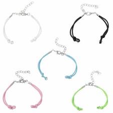 Blank Friendship Cord Bracelets 10pcs - Add Your Own Connector Charm Colourful