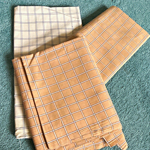 Beige cream check - check, fabric