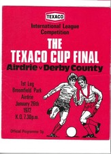 1972 Texaco Cup Final Airdrieonians v Derby County