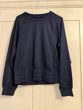 Sweaty Betty Navy Long Sleeve Gaia Top Size M Brand New With Tags