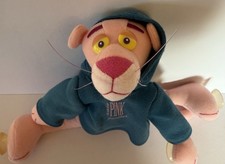 Pink Panther In Hoodie Car Window Plushie Great Condition 