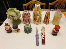 Giant Point A La Ligne Vintage WAX  Flower Candle spiral christmas ones AS SEEN