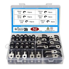 Stainless P-Style Clips Rubber