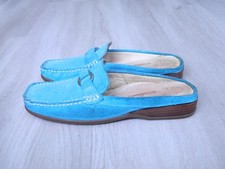Moshulu Colours Ladies Comfort Mules Blue Suede Size 4 / 39