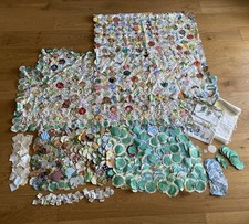 Vintage Octagon Patchwork Cover Unfinished With Lots Of Extras To Add