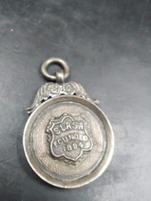 Antique Silver Watch Fob S.L.A.S.A Founded 1894 Football