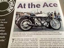 TRITON NORVIN CAFE RACER ACE CAFE 2007 MOTORCYCLE MAGAZINE ARTICLE
