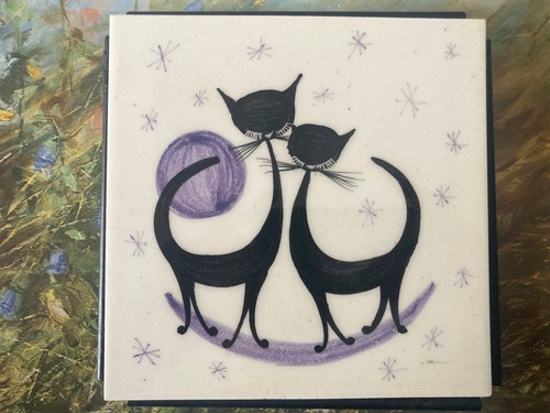 Vintage cats laufen - cats, tile