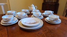 Rare Antique Kutani 30 Piece Tea Service, Japanese, Eggshell, Victorian 1900