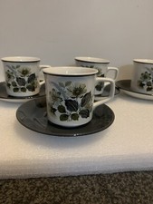Johnson Brothers Ironstone X4 Cups And Saucers Vintage Retro Wildmoor
