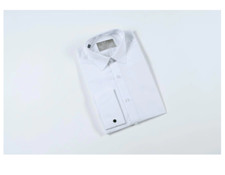 White Swept Double Cuff Shirt