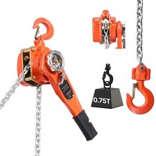Uimoso Manual Lever Chain Hoist 750kg Capacity, 3m Lift, Durable Alloy Steel
