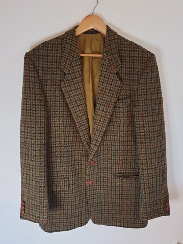 Harris tweed plaid jacket - harris,