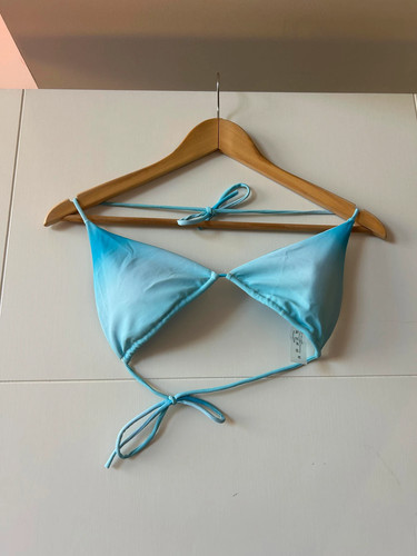 Aqua blue tie dye triangle - tie,