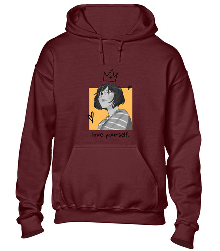 Love yourself crown hoody - love,