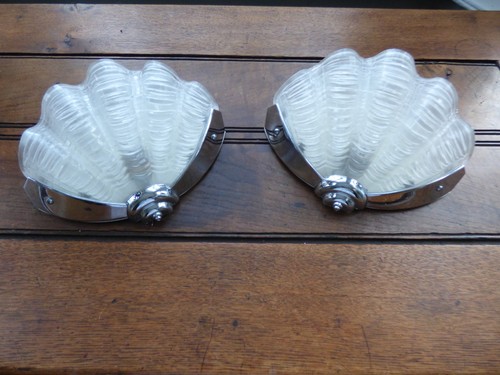 Art deco glass - deco, clamshell