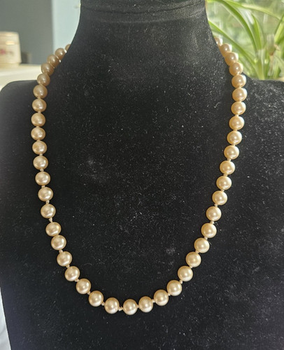Cream round imitation pearl - cream,